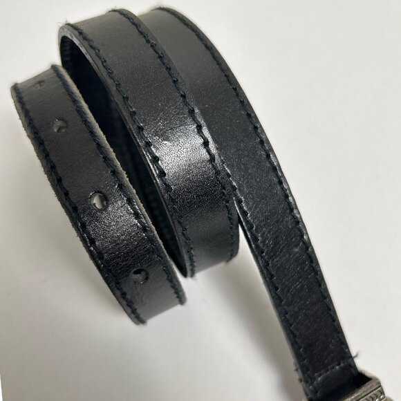 Vintage 1990s Liz Claiborne Slim Leather Belt | Classic Minimal Y2K - Picture 3 of 15